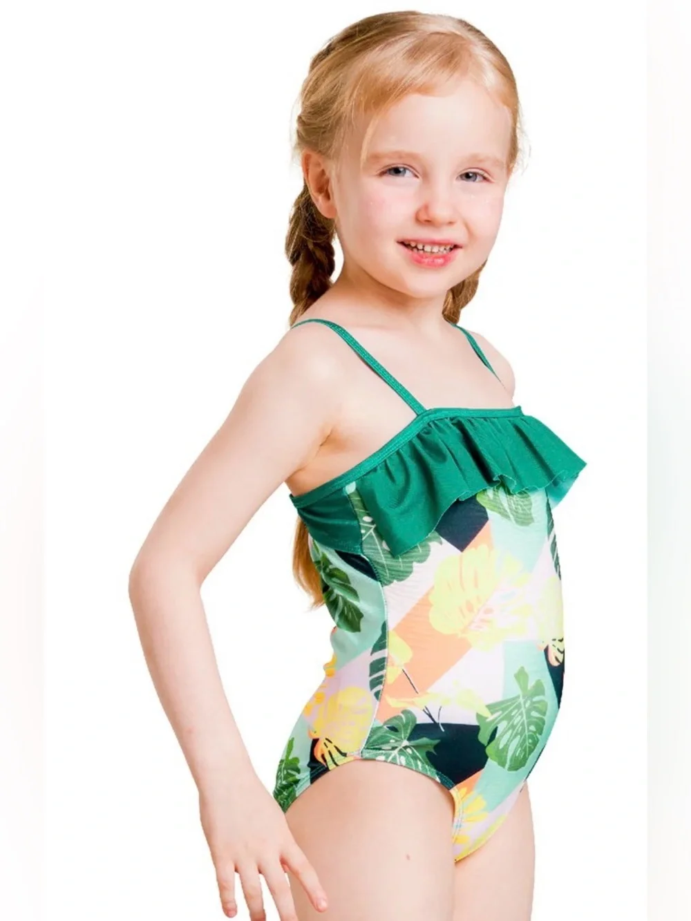 IKALI Girl’s' Tropical Print One-Piece Swimsuit NWOT Size 4T
